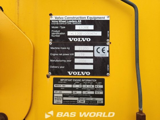 ボルボ L120 E ホイールローダ