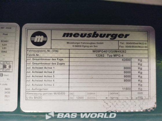 Meusburger 低装载半挂车