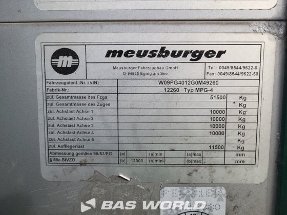 メウスバーガー ローローダー・セミトレーラー