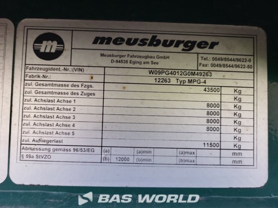 Meusburger 低装载半挂车