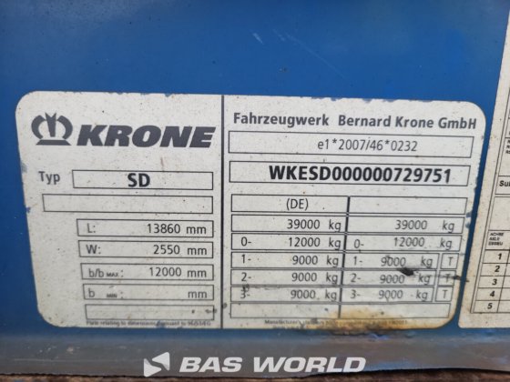 Krone 帘式半挂车
