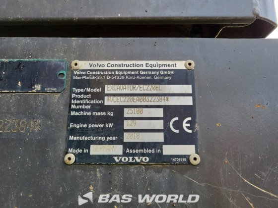 沃尔沃 EC220 E L 履带式挖掘机