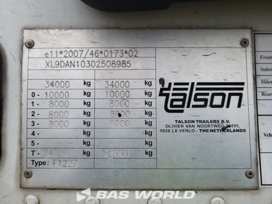 Talson 封闭箱式半拖车