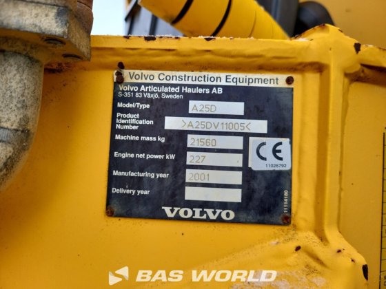 沃尔沃 A25 D 自卸车
