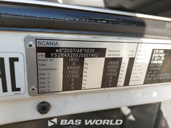 斯堪尼亚 R450 4X2 牵引车组