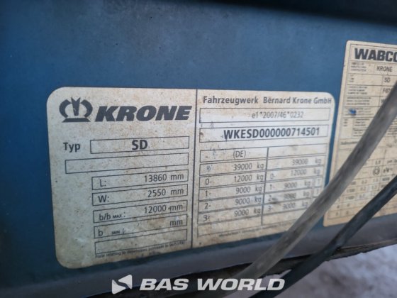 Krone 帘式半挂车