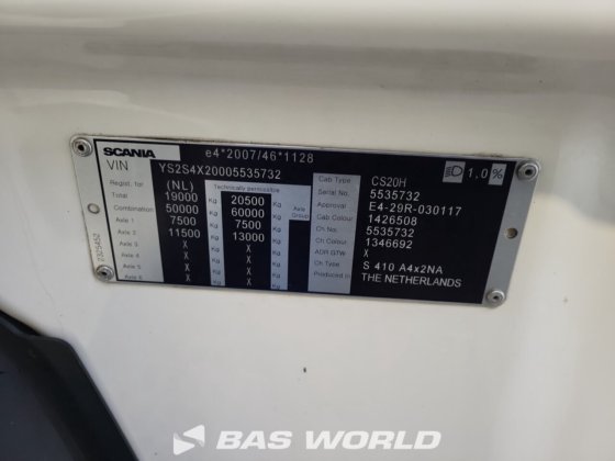斯堪尼亚 S410 4X2 牵引车组