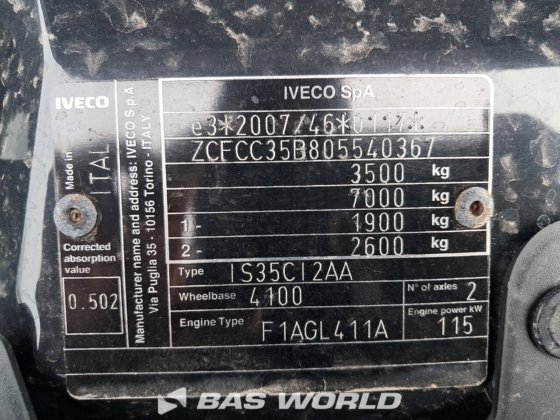 イヴェコ・デイリー 35C16 ボックスボディ