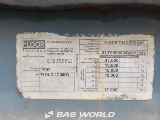 地板低位装载半挂车