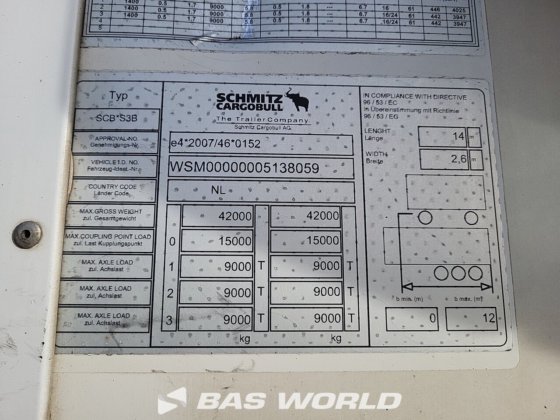シュミッツ冷凍セミトレーラー