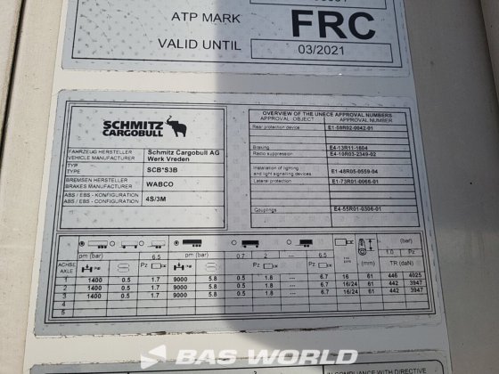 シュミッツ冷凍セミトレーラー