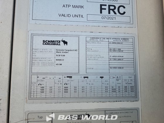 施密茨冷藏半挂车