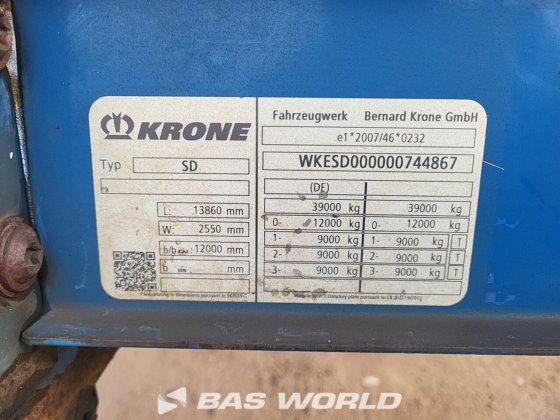 Krone 帘式半挂车