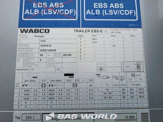 ケーゲル・カーテンサイド・セミトレーラー