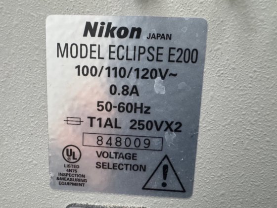Nikon Eclipse E200 Microscope