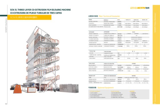 SCN/3L系列三层共挤吹膜机