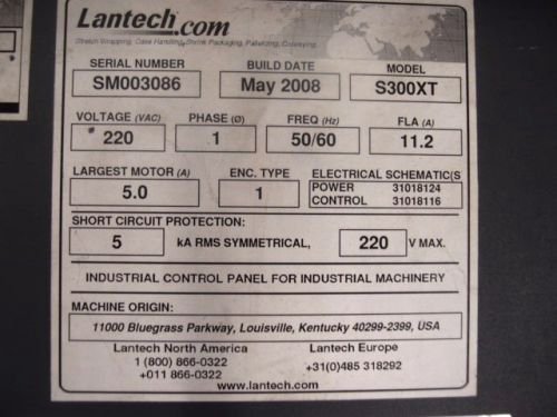 2008年兰德公司S300XT托盘拉伸包装机
