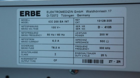 ERBE ICC200+APC300
