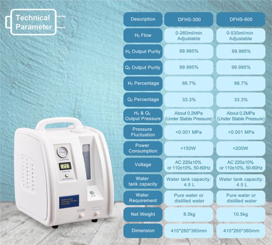 DFHS600 氢气吸入式氢气水氧治疗仪 | Dapro