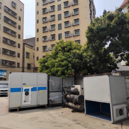 二手中央空调回收高价制冷设备冷水机无尘车间风柜初中高效杀菌