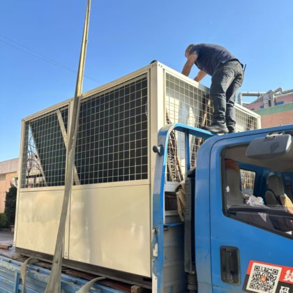 二手风冷冷水机30匹热泵模块机组中央空调制冷设备租赁回收