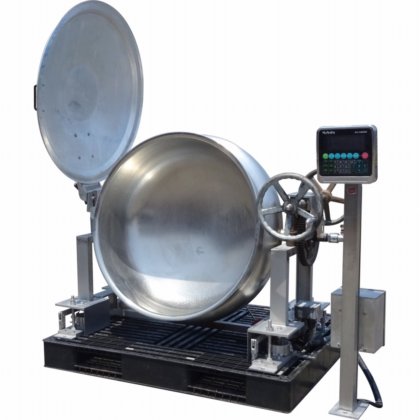 【回転式蒸気釜(ロードセル付)(約200L)】