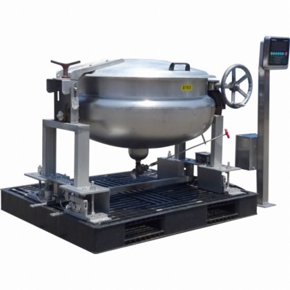 【回転式蒸気釜(ロードセル付)(約200L)】
