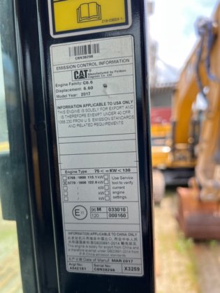 2017 Cat 320e 2