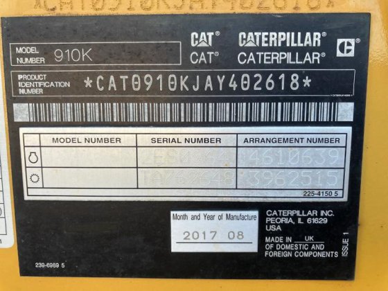 2017年CAT 910K