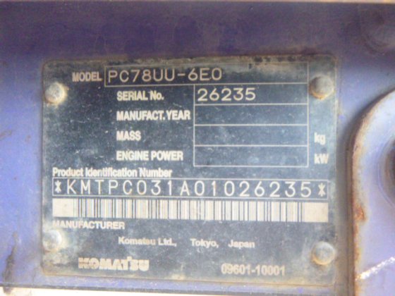 2007 KOMATSU PC78UU 6E0
