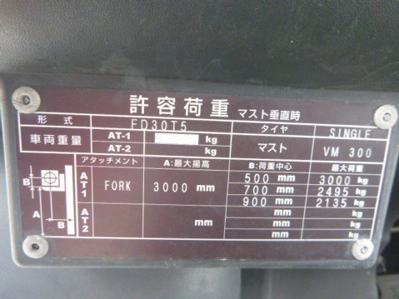 2015 UNICARRIERS FD30T5