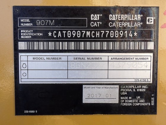 2017 卡特彼勒 907M H77