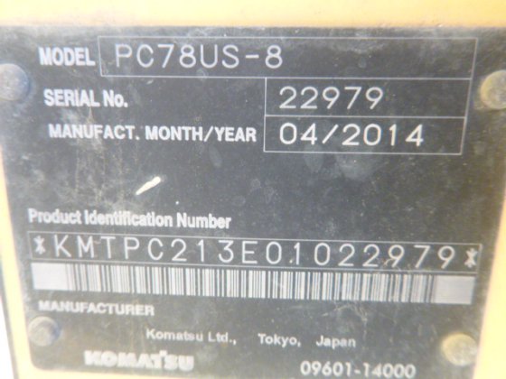 2014 KOMATSU PC78US 8