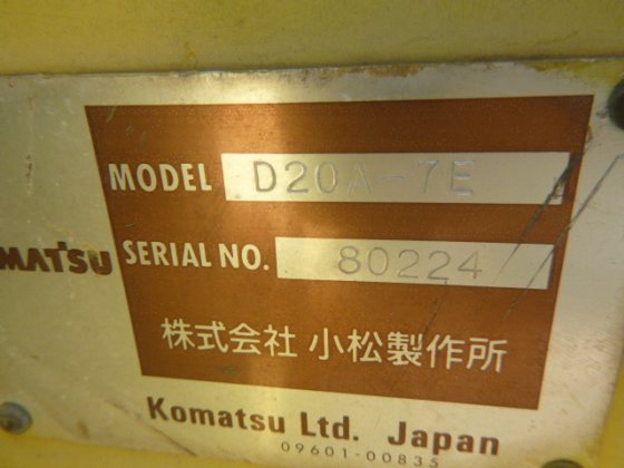 1998年小松D20A 7E