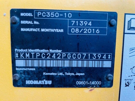 2016 小松 PC350 10