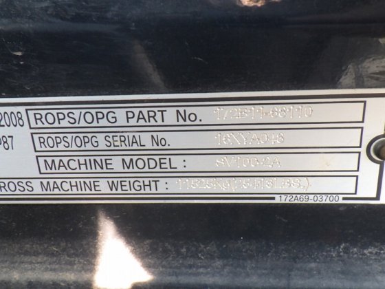 2016 YANMAR SV100 2A