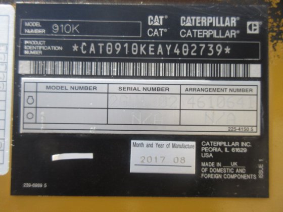 2017年CAT 910K
