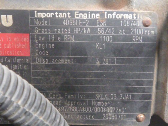 2003 KOMATSU PC60 7C