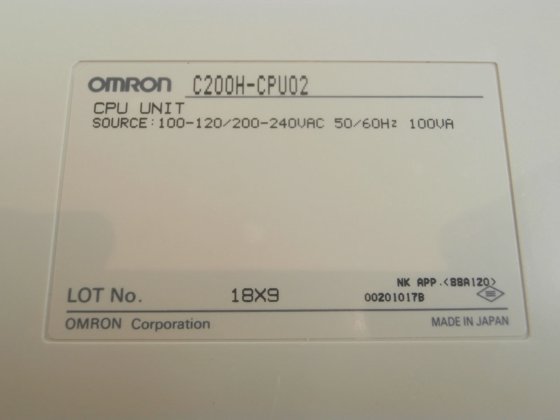 Omron SYSMAC C200H Programmable Logic