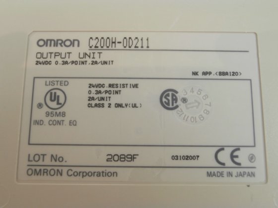 Omron SYSMAC C200H Programmable Logic
