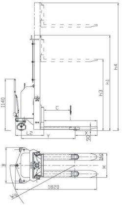 Semi-Electric Stacker HL-MS series