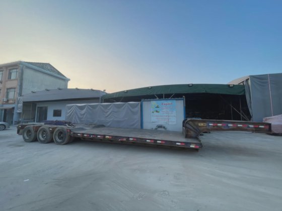 物美价廉的 3 轴 60 吨低平板拖车