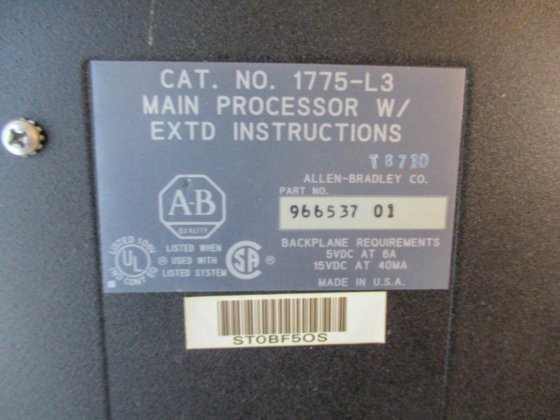 Allen Bradley 1775-L3 Main Processor