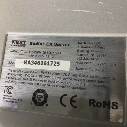 Next computing Radius Ex Server