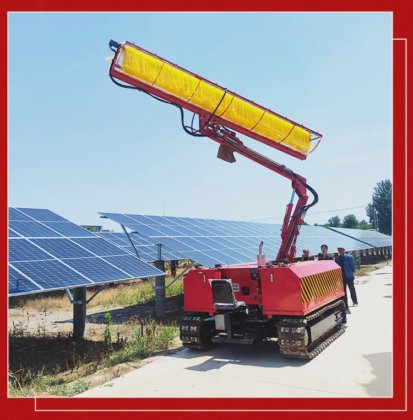高效履带式光伏清扫机 太阳能电池板清洗机