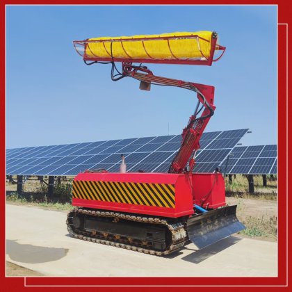高效履带式光伏清扫机 太阳能电池板清洗机