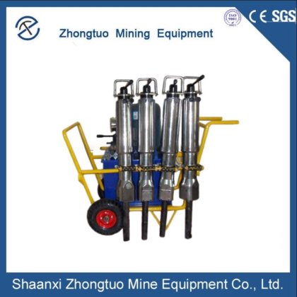 柴油机驱动采矿机液压劈石机，高压油同时定向裂解岩石