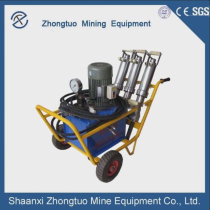 柴油机驱动采矿机液压劈石机，高压油同时定向裂解岩石