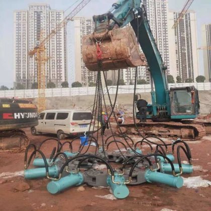 大型破碎机圆形/方形液压混凝土桩头切割器