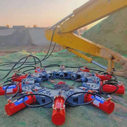 用于圆形混凝土桩的液压圆形断桩机/切割机